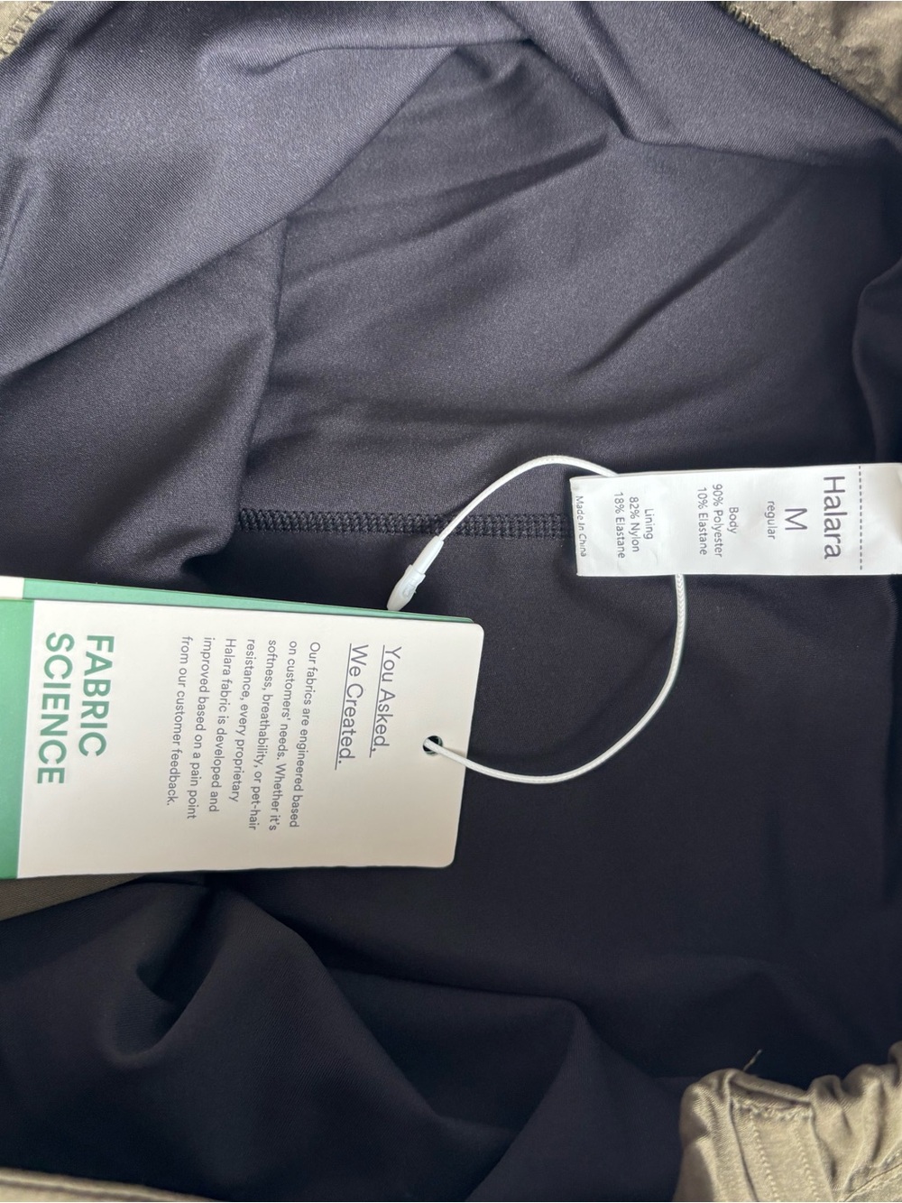 HALARA Olive Green Active Skort with built in shorts - Picture 4 of 5